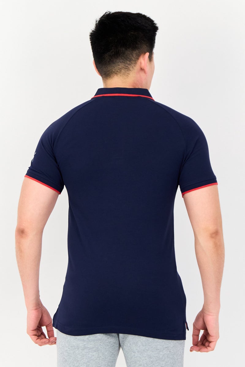 PUMA Men Slim Fit Short Sleeves Outdoor Polo Shirt, Navy - Image 2